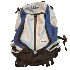 LL Bean Sprout Backpack Blue Light Blue Kids Toddler Hiking Daypack Small